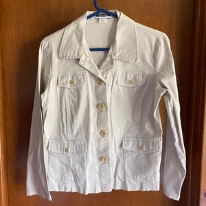 EUC Khaki button front jacket, size 12